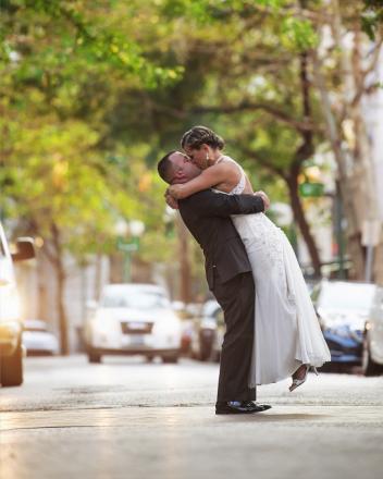 iconic wedding shot capital street charleston wv