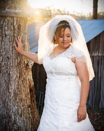 west virginia bride sunset